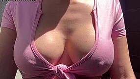 Italian big tits milf artemisia love gets horny outdoors