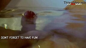 Blonde rides deep gripping jacuzzi edge!