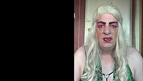 Bisexual crossdresser begs for real mans penis in video