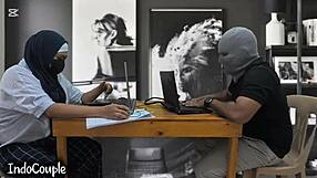 real orgasm caught on cam during home office break indo bokep