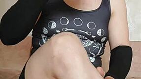narrative gothic dark outfit on white femboy