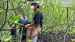 ngentot di semak with friends wife until creampie