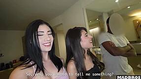 Two Colombian Tourists Invited Us To Their Hotel Room To Get A Double Penetration As Birthday Present