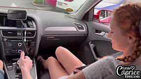 Petite redhead lucianna gets banged outdoors after street hookup