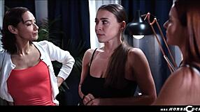 horny sluts visit josephine for futa selfsuck threesome