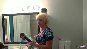 Old mature gilf granny tricked black boy for interracial creampie