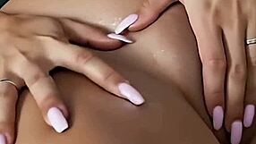 dark-haired beauty has multiple massive squirts on couch