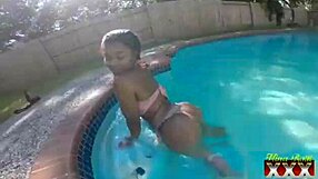 Nina Rotti sucking cock boobs sexy blonde twerks in a bikini